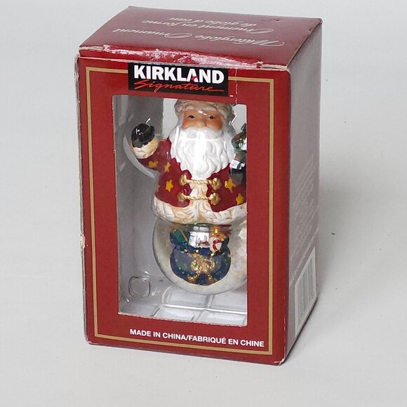 KIRKLAND Water Globe SANTA Snow Globe Christmas Ornament Tree Decor Holiday - Picture 10 of 10